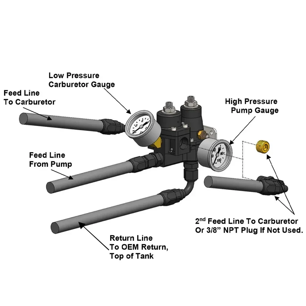 Автомобильный нагнетатель топлива EFI для Carb двухступенчатый регулируемый