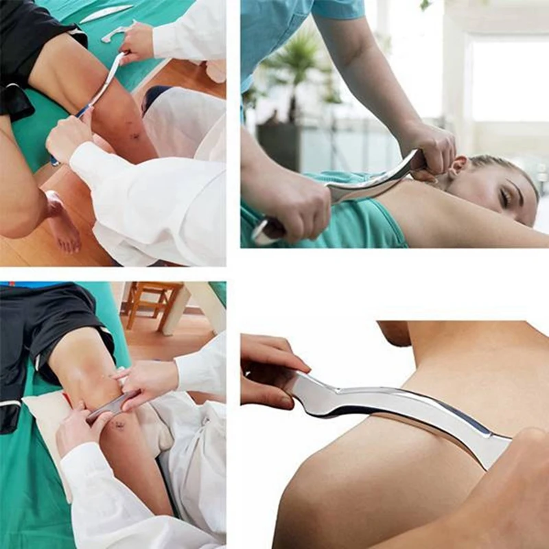 

5Pc Stainless Steel Gua Sha Scraper Physical Therapy Fascia Knife Myofascial Release IASTM Tools Physiotherapy Knife