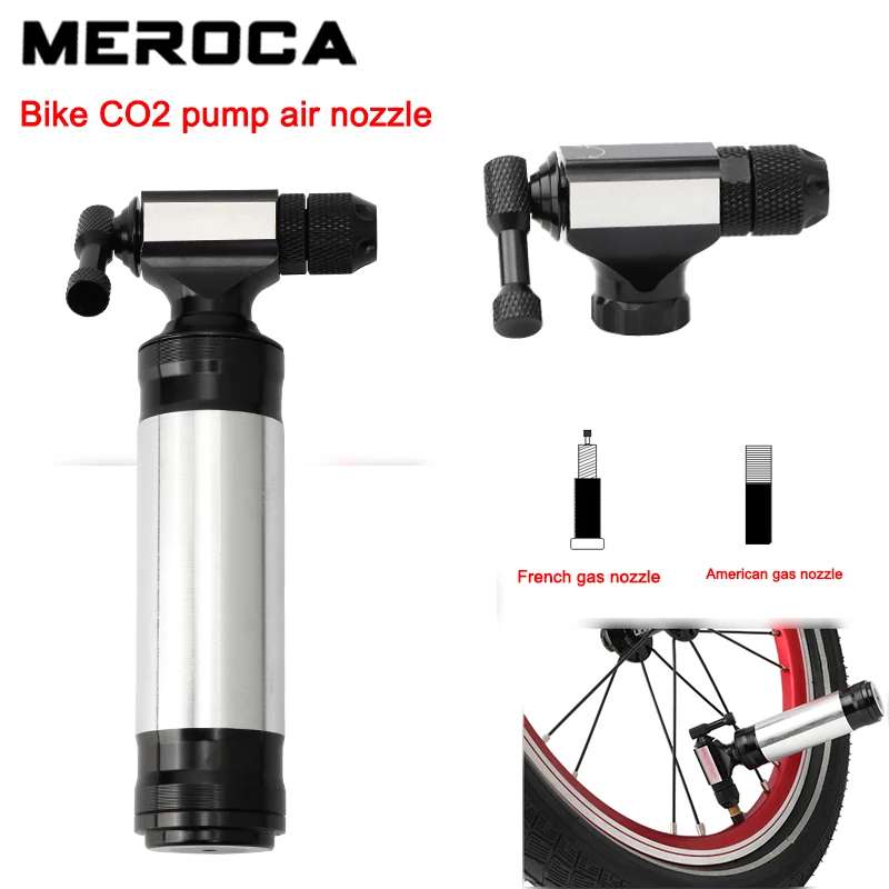 MEROCA Bicycle CO2 cylinder pump Gas Nozzle protective shell bicycle basketball football Portable bike universal accessories