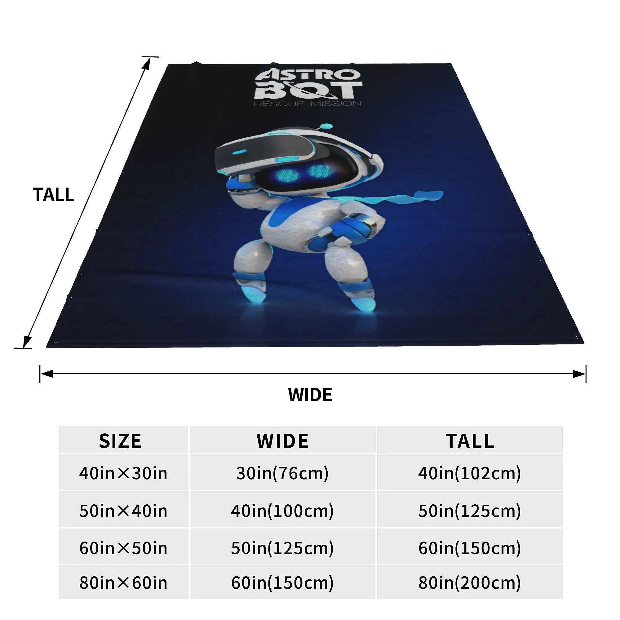 Astrobot Cartoon Game Knitted Blanket Flannel Astros Playroom Lightweight Throw for Bedding Couch Bedspread