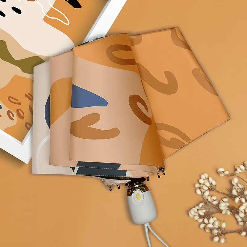 

Автоматический зонт, солнечный и дождевой Зонт двойного назначения, складной простой солнцезащитный зонт, зонт от солнца