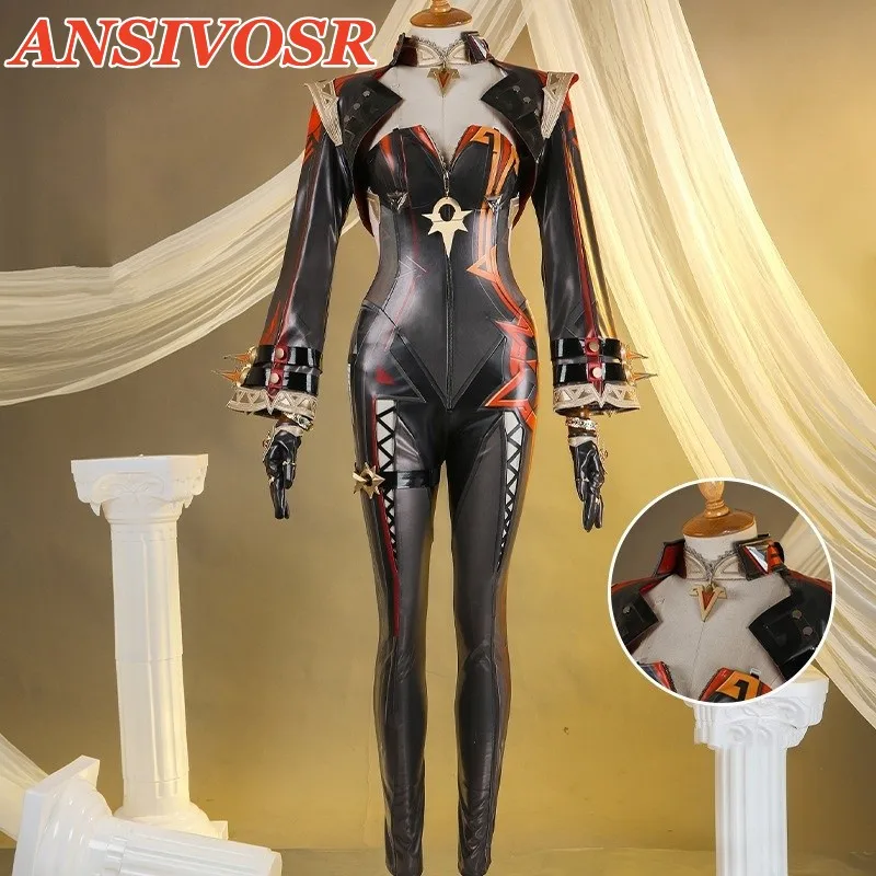 Игра Genshin Impact Mavuika Косплей Костюм бога войны Униформа с париком серьги