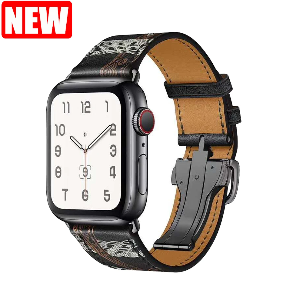 For Apple Watch Strap Band Genunie Leather Correa Apple Watch Ultra 49mm series 8 7 6 5 4 3 SE Band 45 41 44 40 42 38 for iWatch