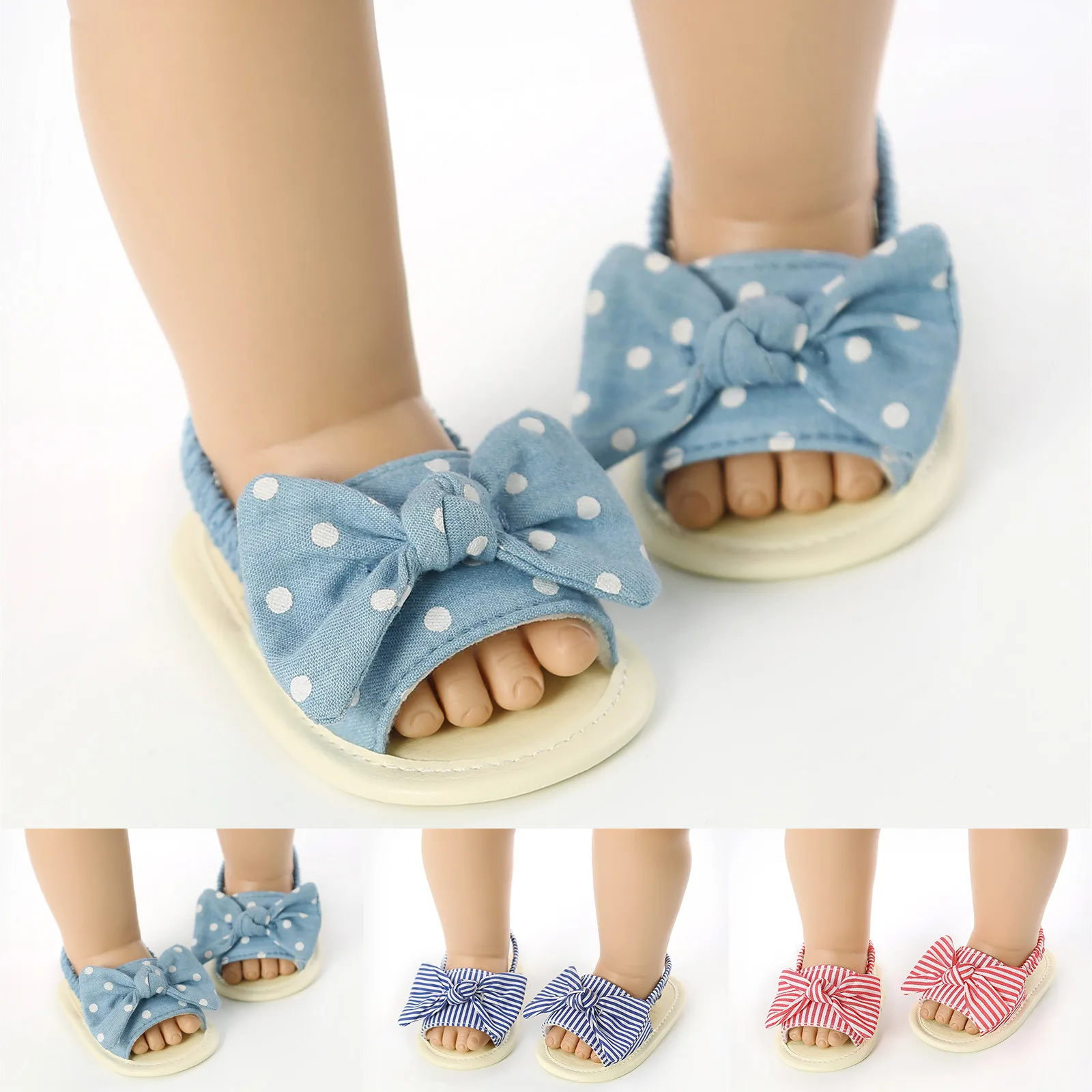 Босоножки на плоской подошве для девочек 0-18 месяцев Нескользящие сандалии