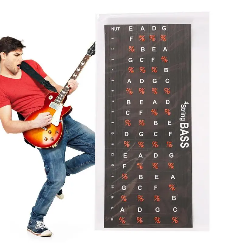 

Bass Fretboard Stickers Easy To Read Guitar Note Sticker Fret Map Sticker For Kids Guitar Fretboard Poster Learning Guitar
