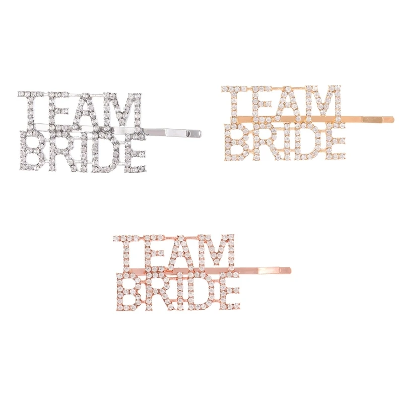 

Sparkling Delicate Bridesmaid Wedding Side Bangs Clip Bridesmaid Bachelorette Party Mini Hair Pins for Bridesmaids Group