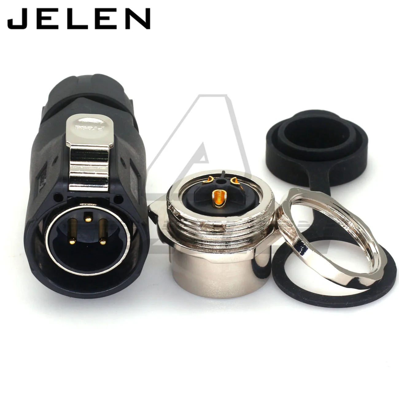 IP67 M28 светодиодный панельный водонепроницаемый разъем, разъем для кабеля питания, 3 контакта, 30 А, открытие 28 мм