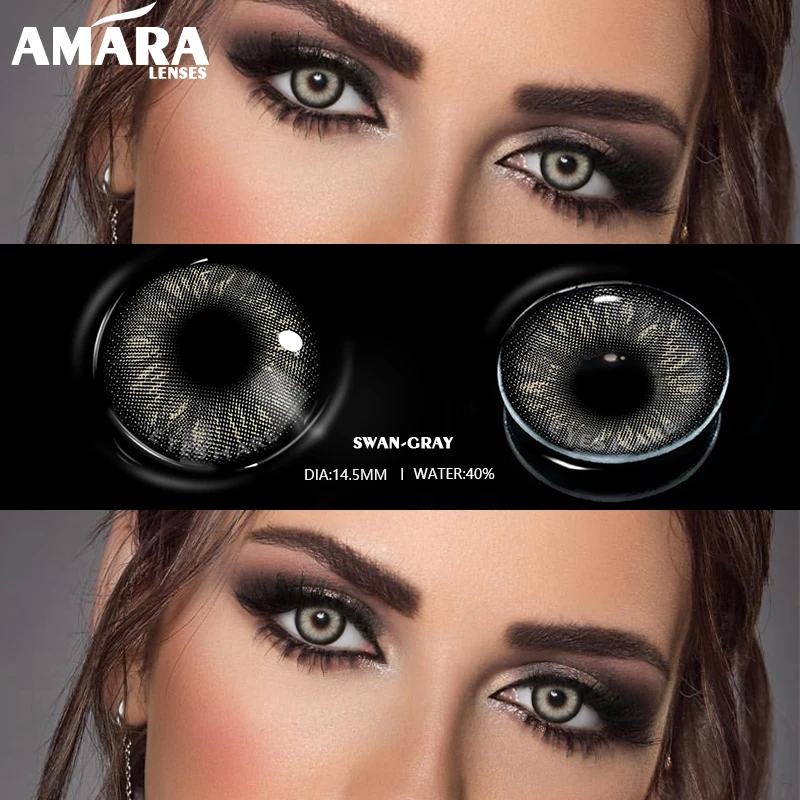 

AMARA 1Pair Contact Lenses for VIP Natural Blue Brown Colored Contact Lens for Eyes Beauty Cosmetic Contacts Eyes Makeup 14mm