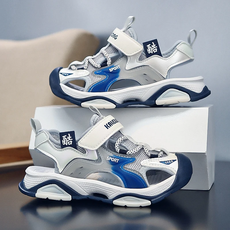 SeckinDogan Hot Sale Summer Beach Footwear Kids Closed Toe Children  Sandals Toddler Fashion Designer Shoes for Boys and Girls