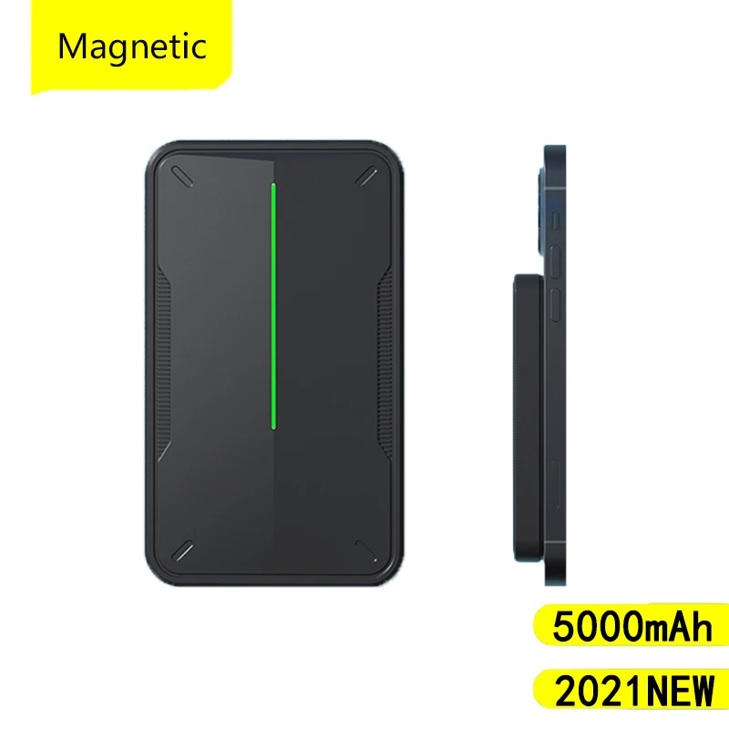 

Новинка 2022, портативный внешний аккумулятор в форме научной фантастики, 5000 мАч, магнитное Беспроводное зарядное устройство для Iphone 13, 12, 11 Pro ...