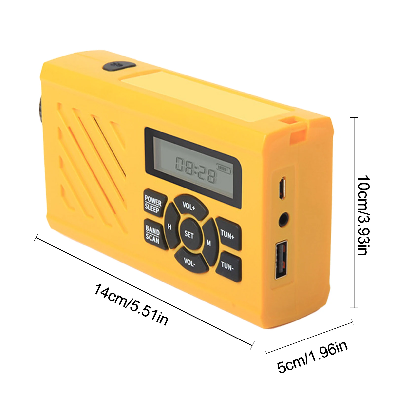 emergency crank radio hand crank radio self powered radio with 2000mah power bank cell phone charger usb rechargeable emergency free global shipping
