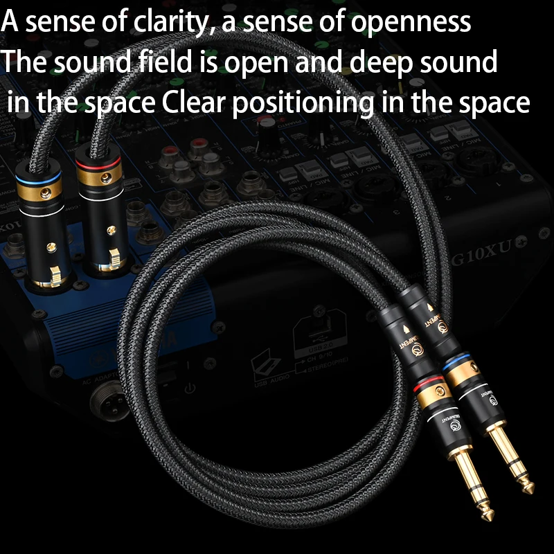 Фото Стереокабель ERUMPENT HIFI 6,35 мм со штекером TRS на штекер XLR со штекером 6,5 мм 1/4 дюйма со штекером XLR со сбалансированным кабелем для динамика микро... №4