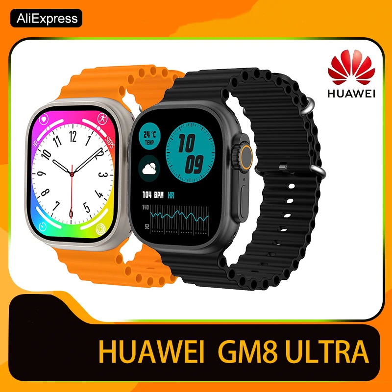 

Смарт-часы Huawei GM8 Ultra 2,2 HD с большим дисплеем, отображением сообщений, пульсометром, мониторингом здоровья, измерением насыщенности крови кислородом