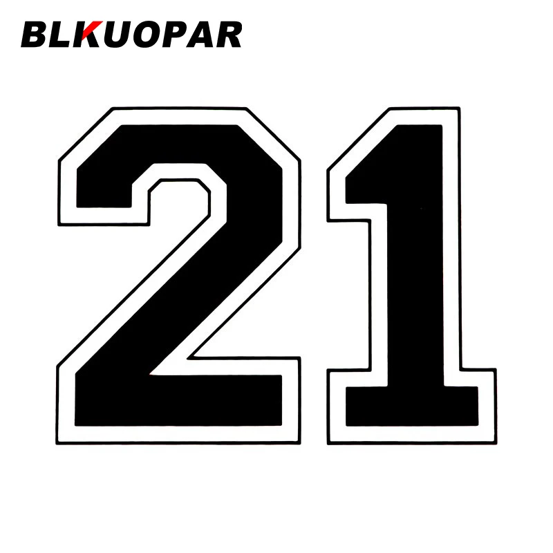 

BLKUOPAR номер 21 наклейка на автомобиль Солнцезащитная защита от окклюзии царапины Водонепроницаемая наклейка на лобовое стекло мотоцикла хол...
