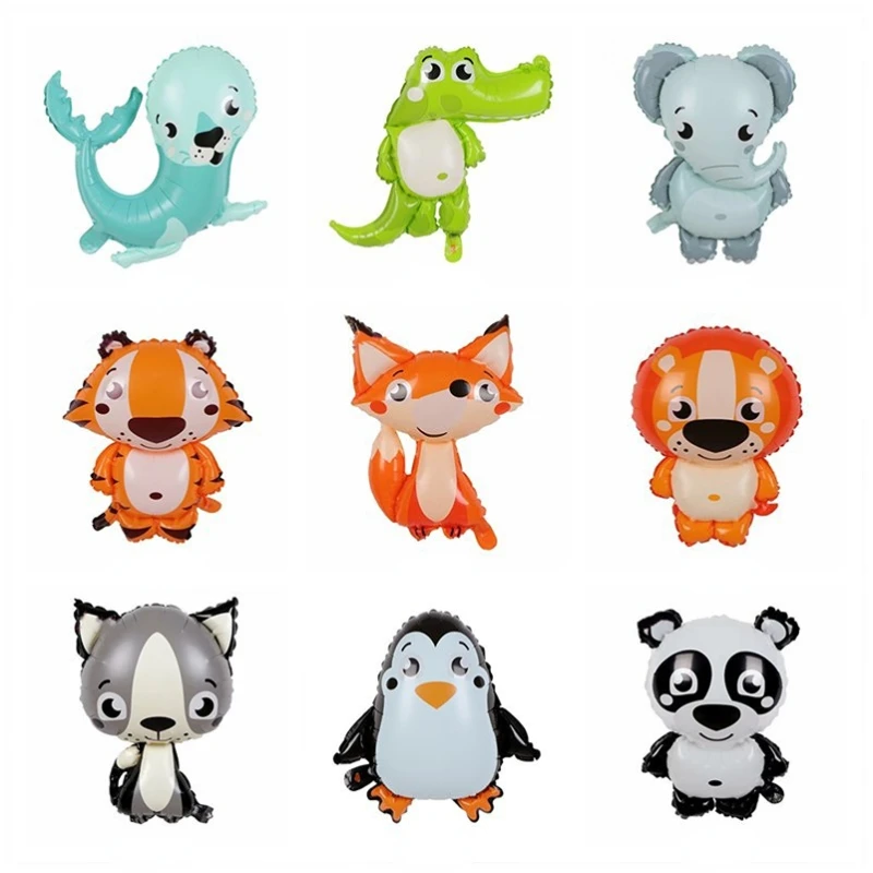 

New Cartoon Animal Aluminum Foil Balloon Fox Penguin Panda Baby Birthday Party Decoration Gas Demand Holiday Celebration Supplie