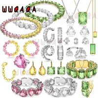 swa 2022 new high fashion jewelry set charm millenia collection ladies bracelet necklace earring ring high quality gift