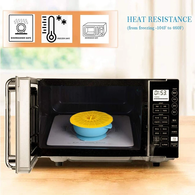 7 шт. термостойкие силиконовые крышки для стаканов мисок тарелок кастрюль