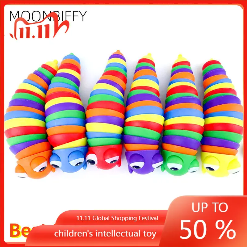 

Stress Reliever Speelgoed Fidget Speelgoed Kinderen Volwassen Slug Puzzel Peristaltiek Grappige Rups Anti Stress Squishy Toy