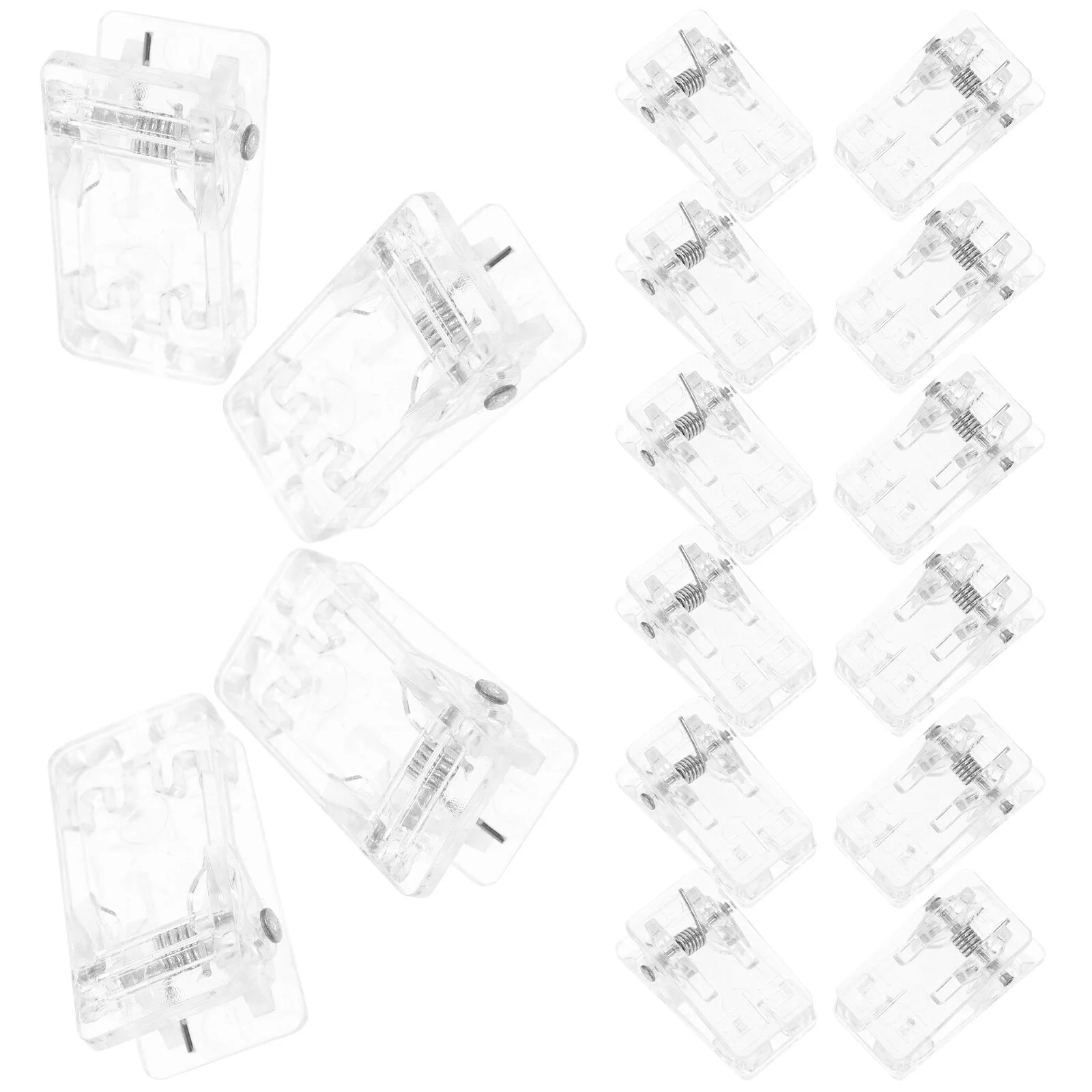 

50 Pcs Label Folder Plastic Card Holder Pp Wall Clips Hanging Small Clear Plastic Folders Badge Metal Holders File Collection