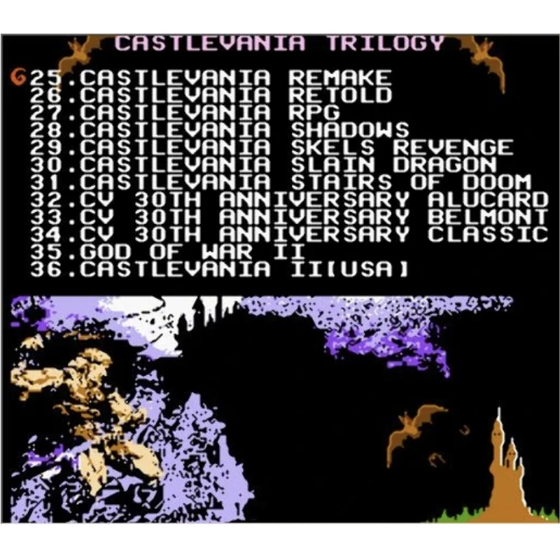 Фото Картридж игровой CASTLEVANIA I, II, III, V, 30TH, 1, 2, 3, 5 для консоли FC, 60 контактов №4