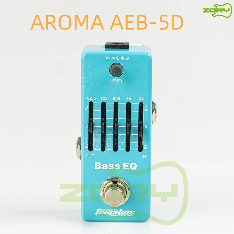 

AROMA AEB-5D Bass Analog 5-Band EQ Equalizer Mini Single Electric Guitarra Guitar Effect Pedal with True Bypass