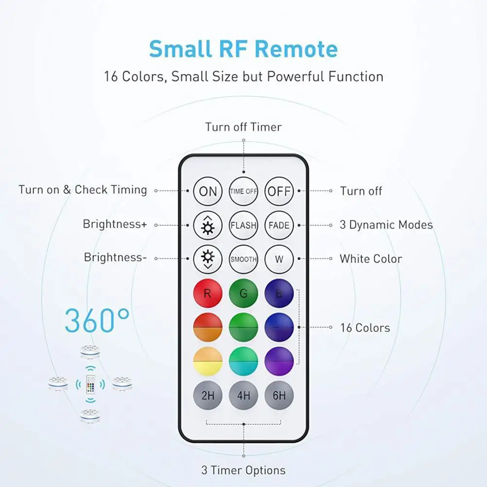 Красивая подводная легкая конструкция на присосках долговечная погружная лампа