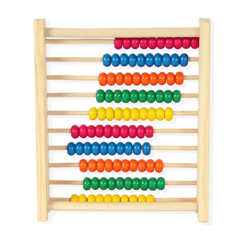 

Montessori Kids Abacus Learning Calculation Stand Wooden Toys Counting Cognition Board Teaching Aids Early Education Math Toys