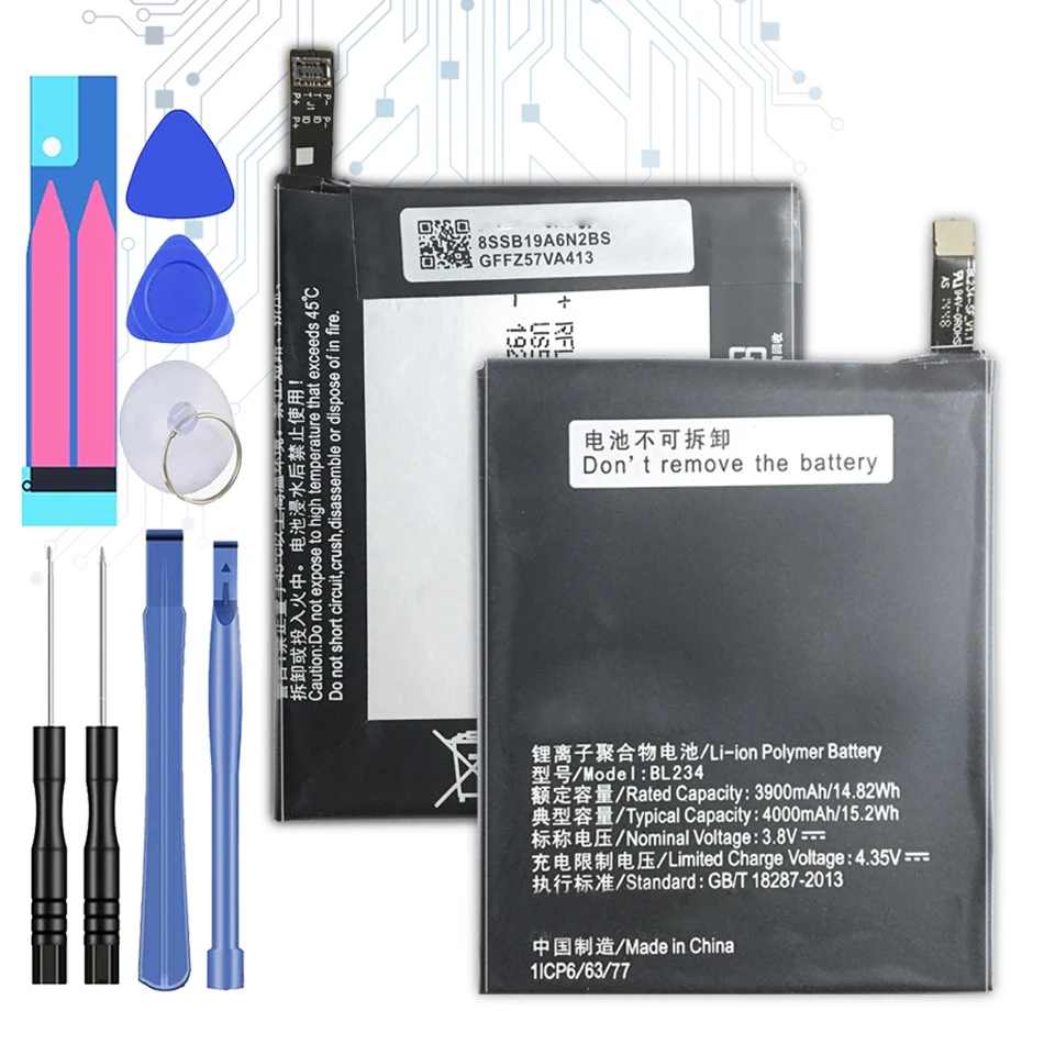 

Full 4000mAh BL234 BL 234 BL-234 battery For Lenovo A5000 Vibe P1M P1MA40 P70 P70t P70-T Mobile Phone Battery Batteria