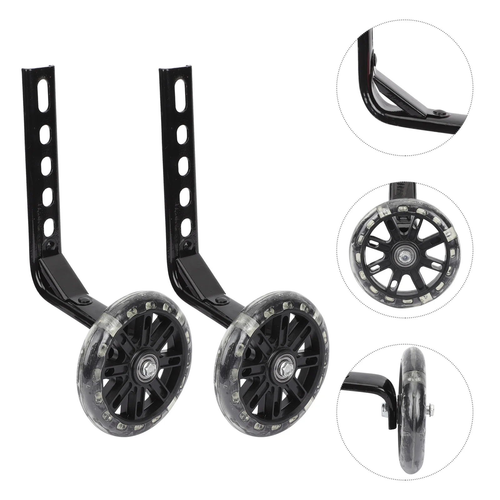 2 Pcs Bicycle Training Wheels Bike Auxiliary Mute Glowing 14