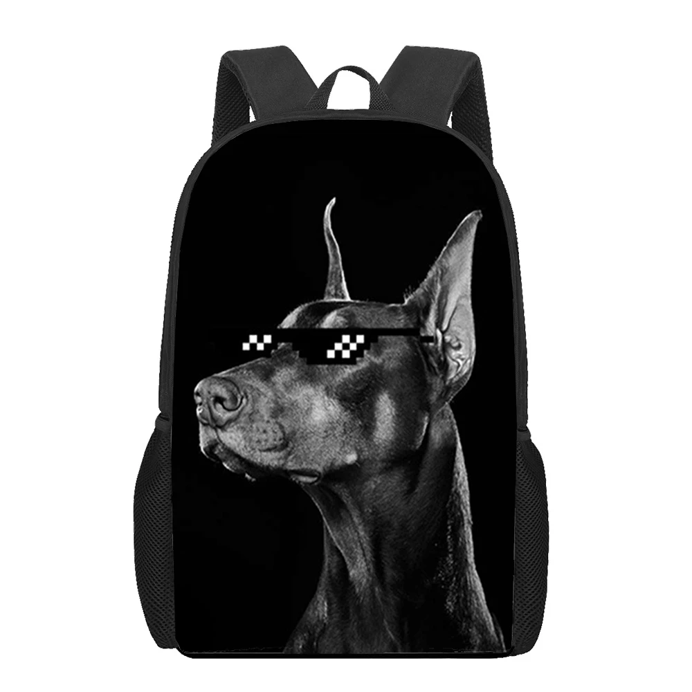 Классная школьная сумка Doberman с 3D рисунком собаки для девочек и мальчиков