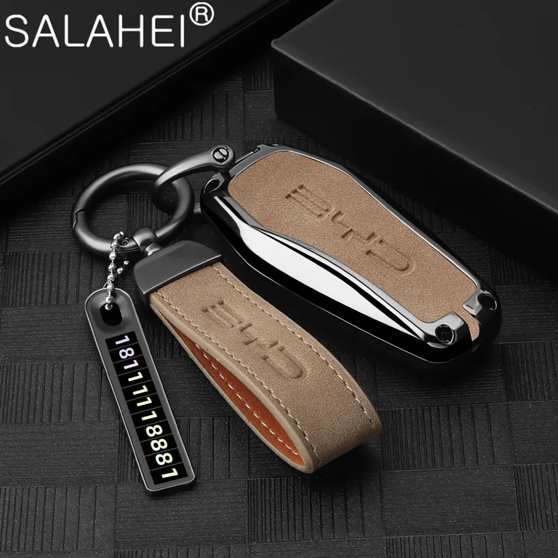 

Car Remote Key Fob Case Cover Protect Shell For BYD Atto 3 Han EV Song Qin Yuan Plus Pro Tang DM 2018-2023 Keychain Accessories