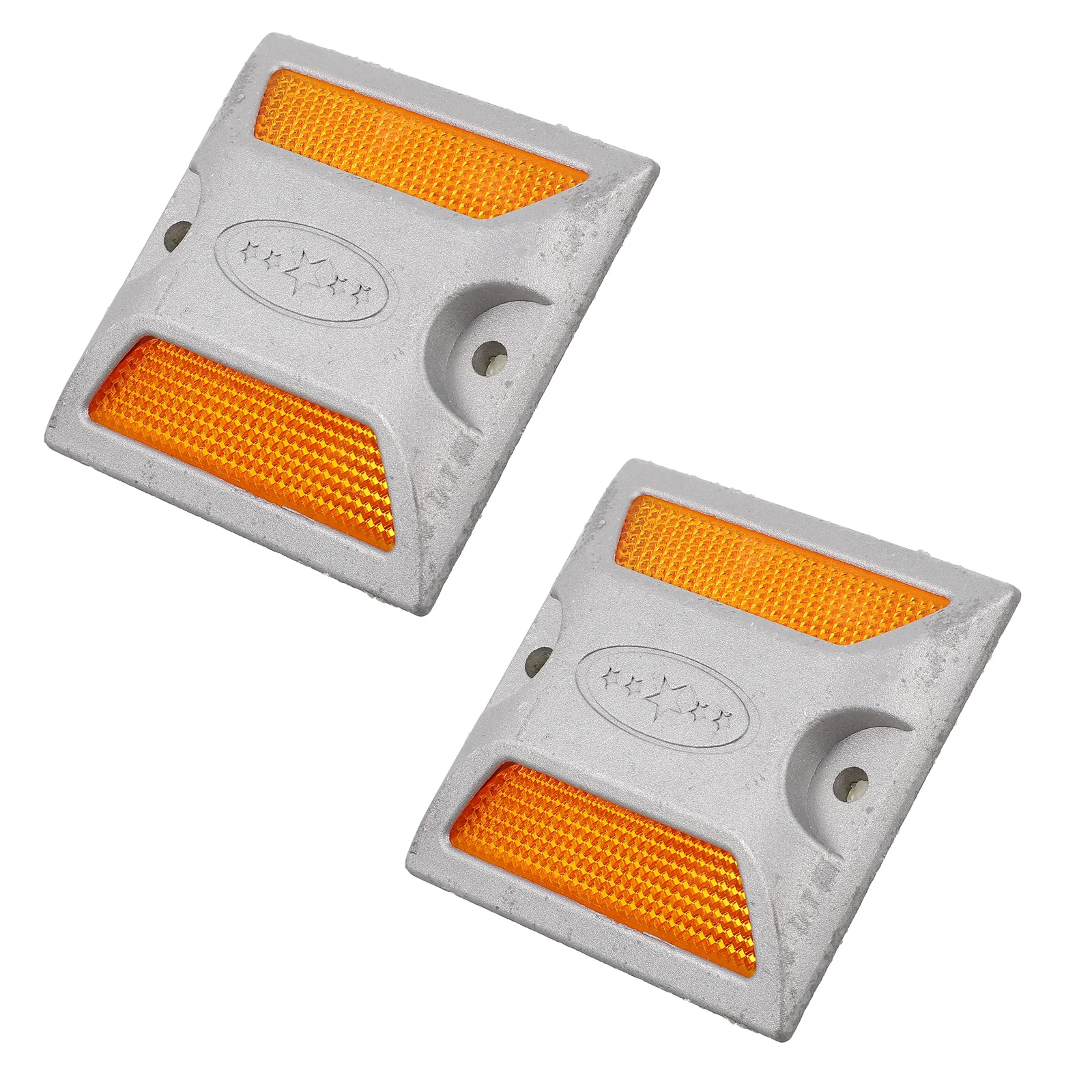 

2 Pcs Road Safety Sign Stud Markers Reflective Emergency Reflector Pavement Driveway Reflectors