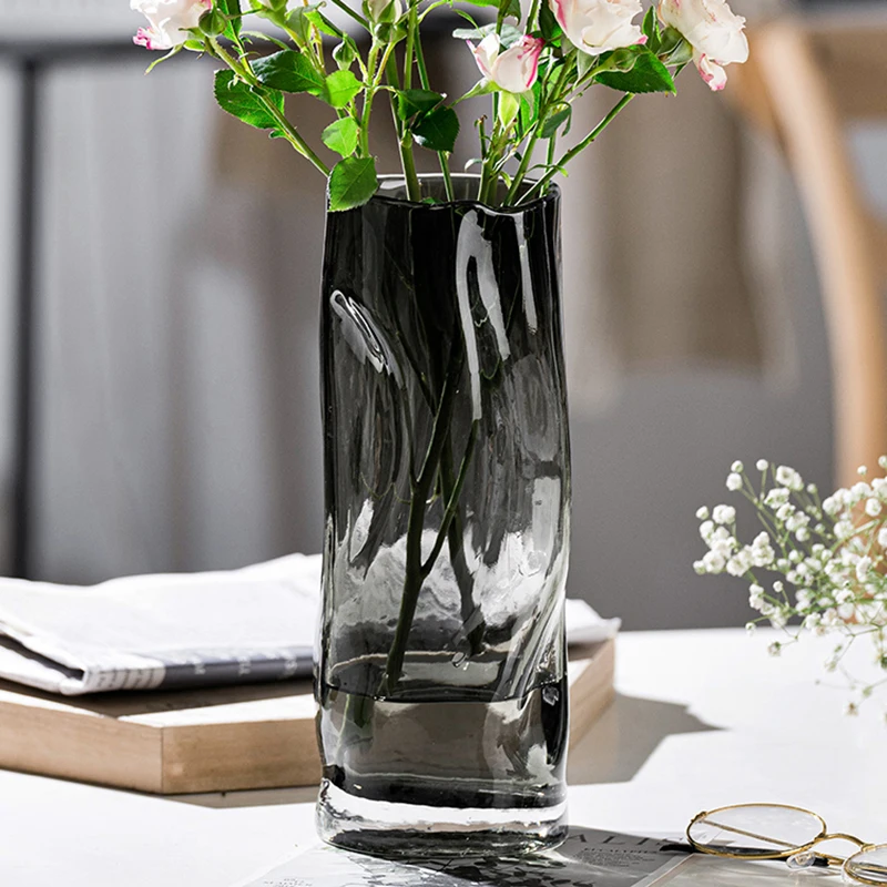 

Table Glass Vases Aesthetic Vintage Modern Office Flower Vase Minimalist Indoor Flowers Dekoration Wohnzimmer Home Design FY25XP