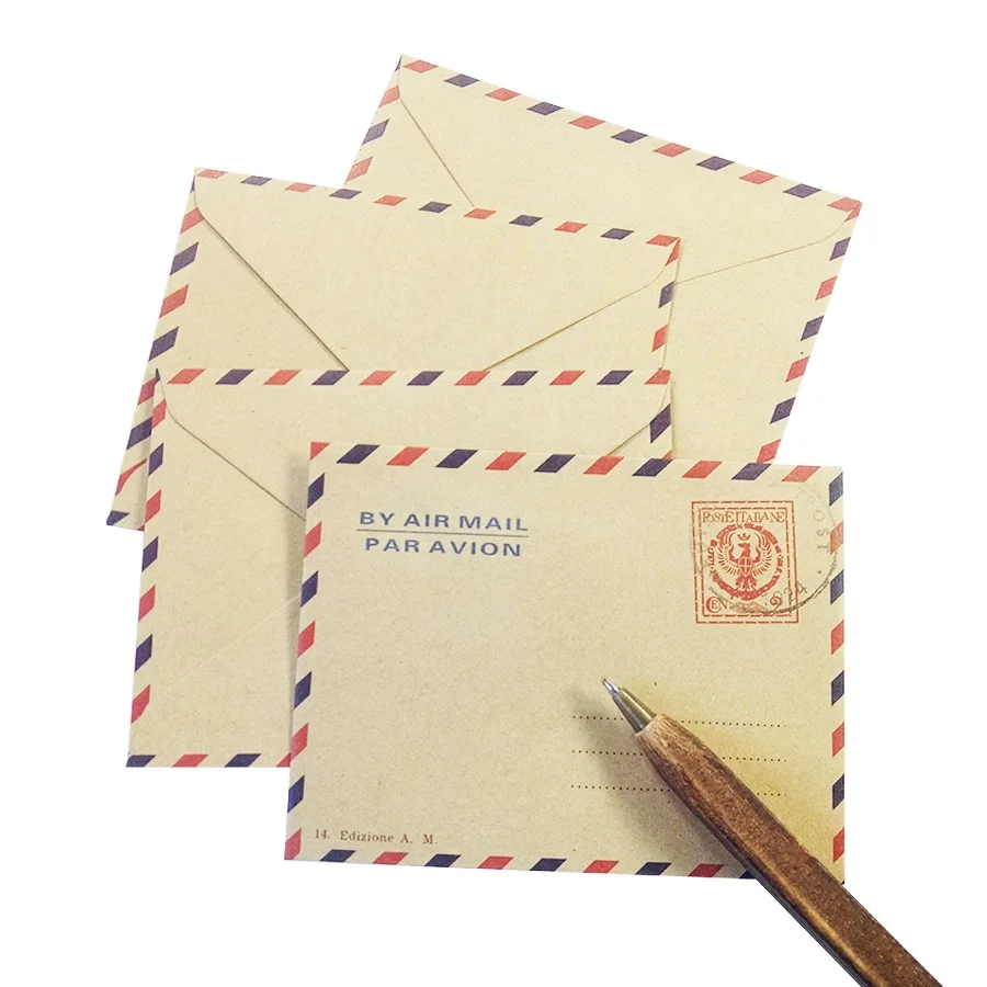 

200 Pcs/lot Mini Retro Vintage Kraft Paper Envelopes For Cards Party Supplies bulk wholesale items for small business