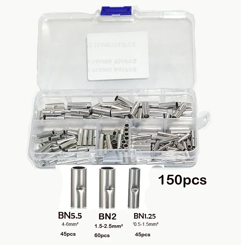 150 шт. соединитель стыкового провода неизолированные наконечники клемма