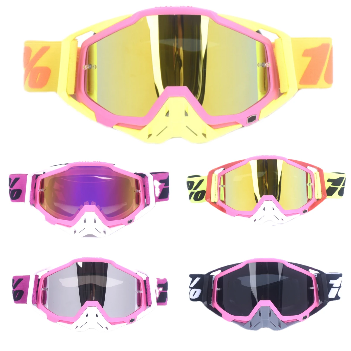 

Women's off-road vehicle goggles MX professional skiing goggles, colored anti fog, high-quality sponge design, outdoor cycling c