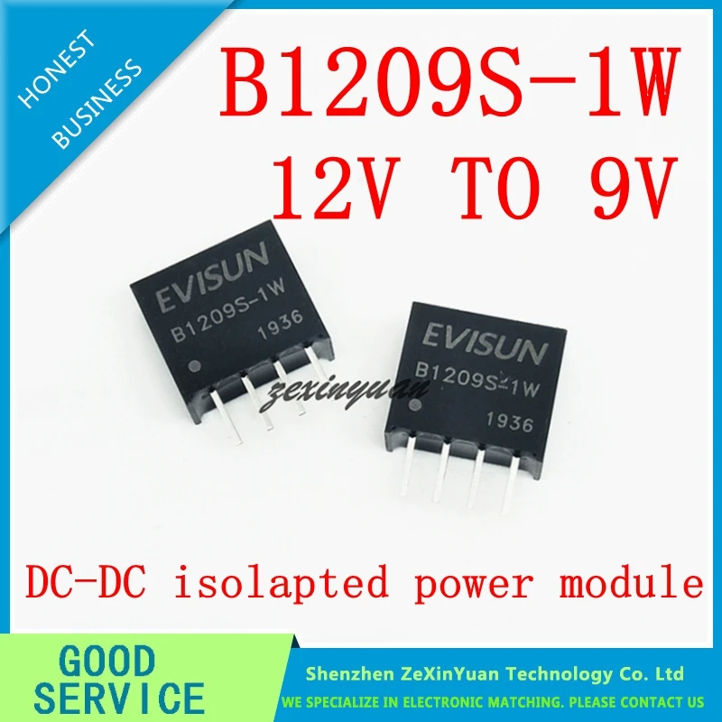5PCS-20PCS B1209S-1WR3 B1209S-1WR2 B1209S-1W B1203S SIP-4 12V TO 9V 1W DC-DC isolapted power module