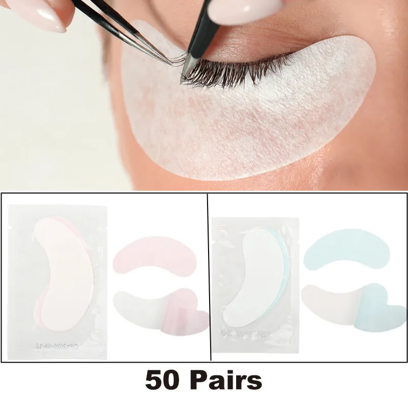 

50 Pairs Natural Makeup Beauty Extension Paper Gel Grafted Hydrating Eye Mask Eyelash Pad
