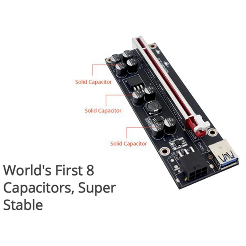 3X VER009S Plus PCIE Райзер-карта Ver 009S Sata 15 Pin To 6 Express 1X 4X 8X 16X адаптер-удлинитель Майнер |
