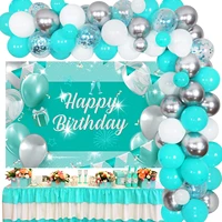 funmemoir teal blue birthday party decorations balloons garland arch kit birthday backdrop 13th 16th 18th birthday party decor