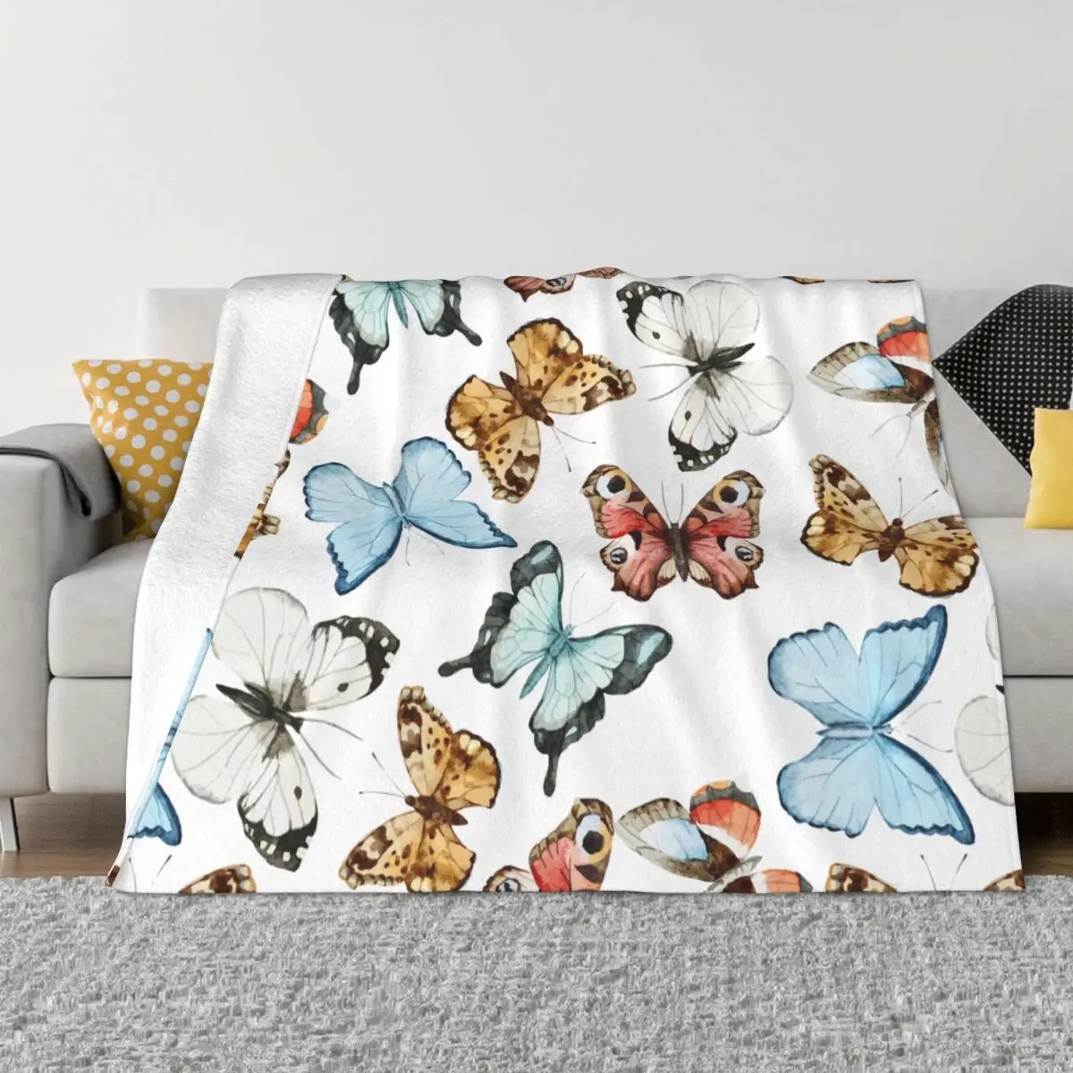 Фланелевое всесезонное многофункциональное супермягкое покрывало с красочными