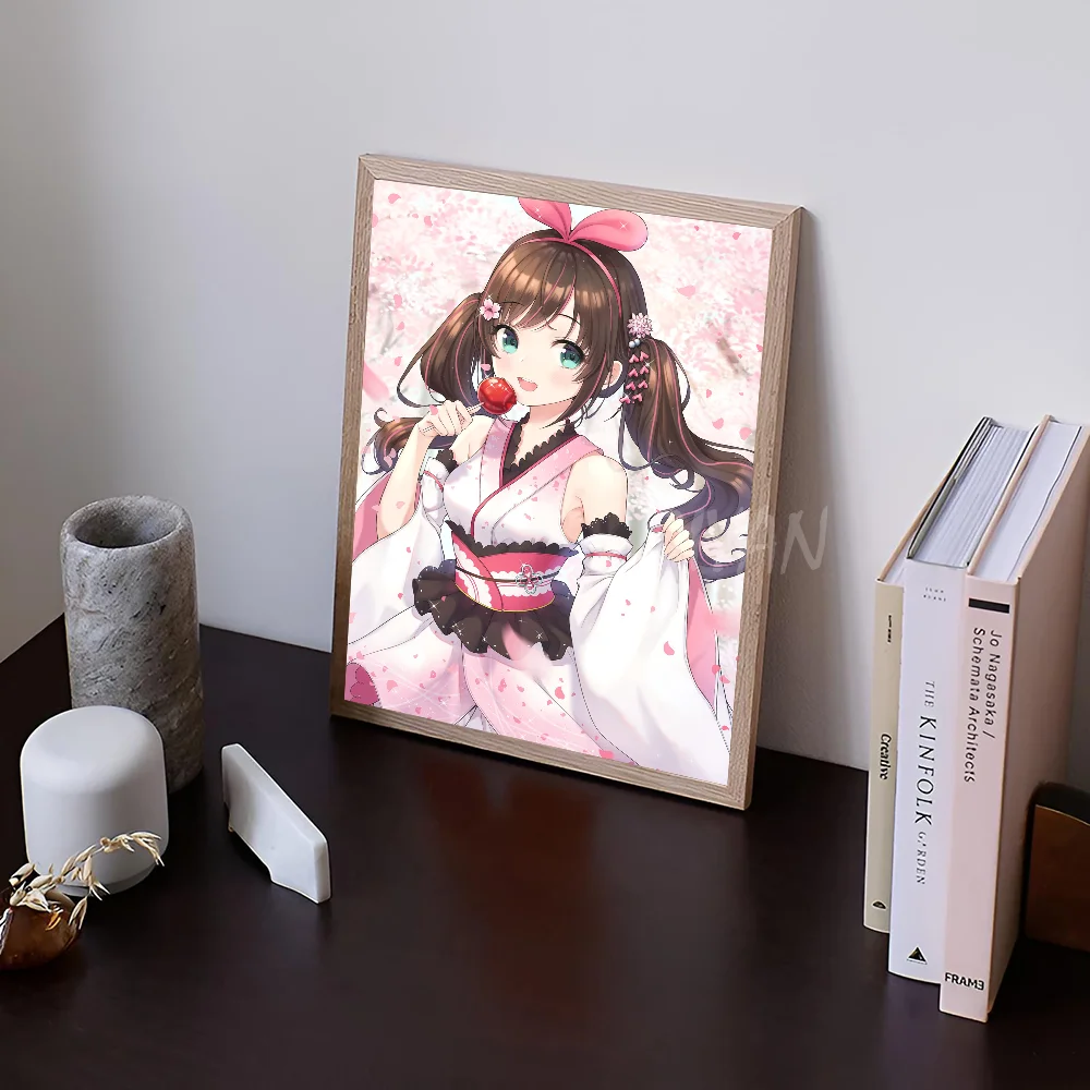 First Virtual Anchor Kizuna AI Poster Stickers Art Wall Murals Decor Game Room Gifts HD Painting