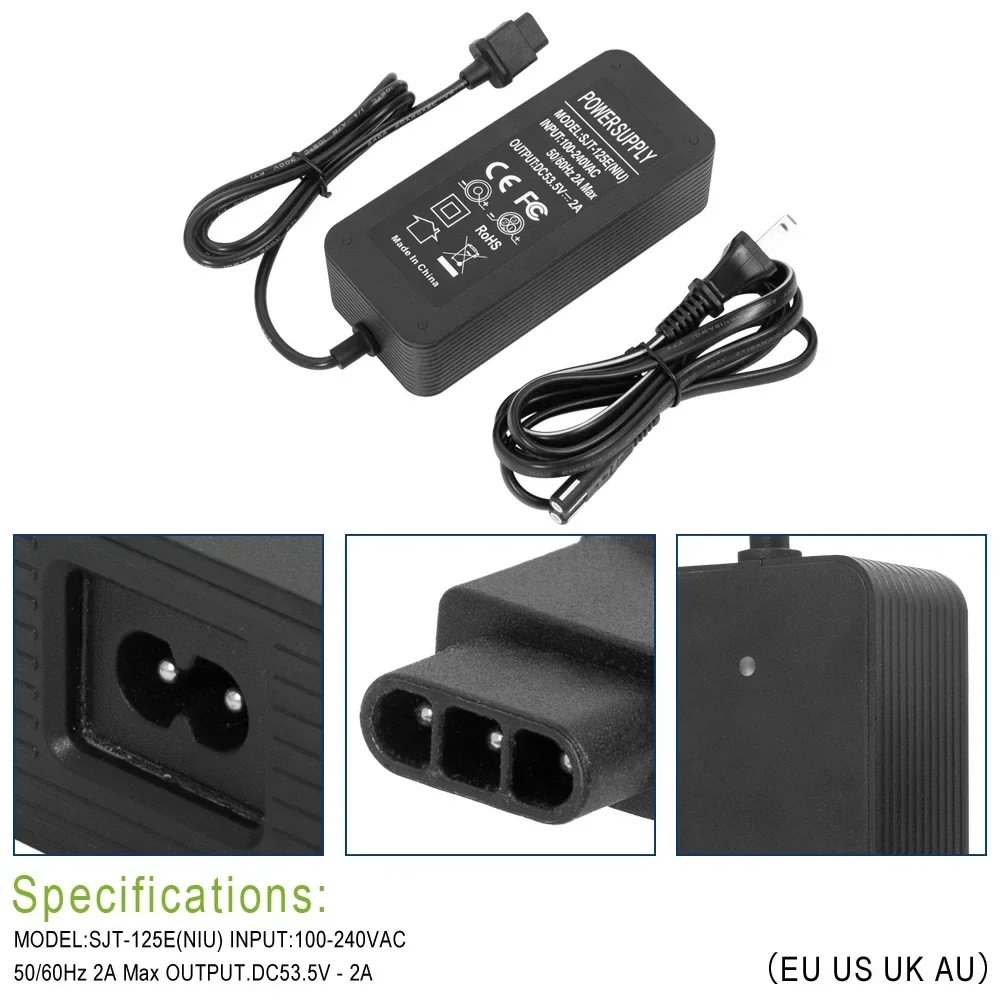 Адаптер зарядного устройства для электрического скутера NIU KQi2 KQi3 2A 53 5 В запасная