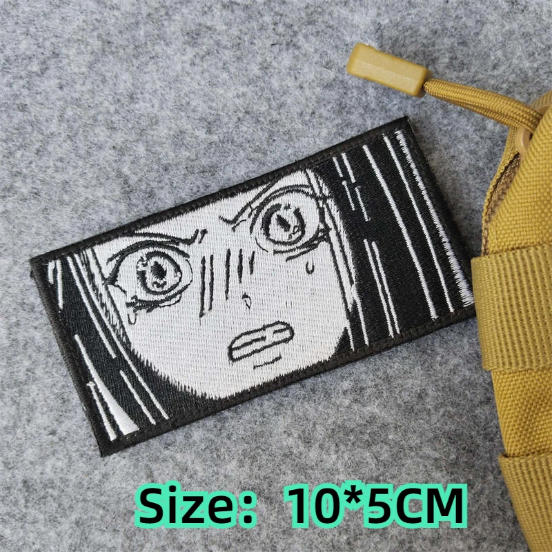 Анимационная вышитая нашивка Rifeng аниме с электрической пилой женские глаза