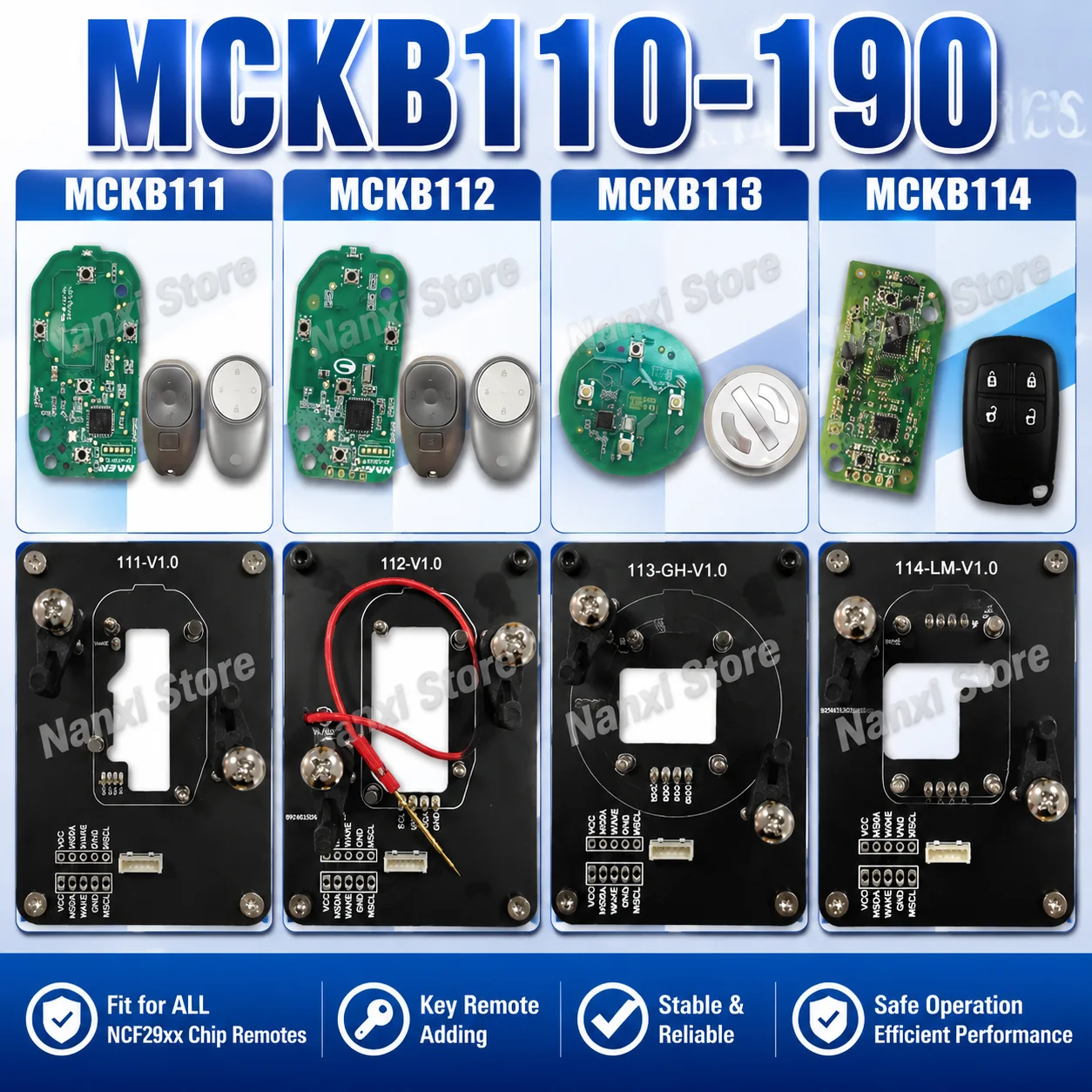 Фото Номер 110-119 подходит для инструментов Nxp Killer/Keydiy/Xhorse, не требует пайки, адаптер для Trumpchi, Suzuki, Mitsubishi, VINFAST. №1