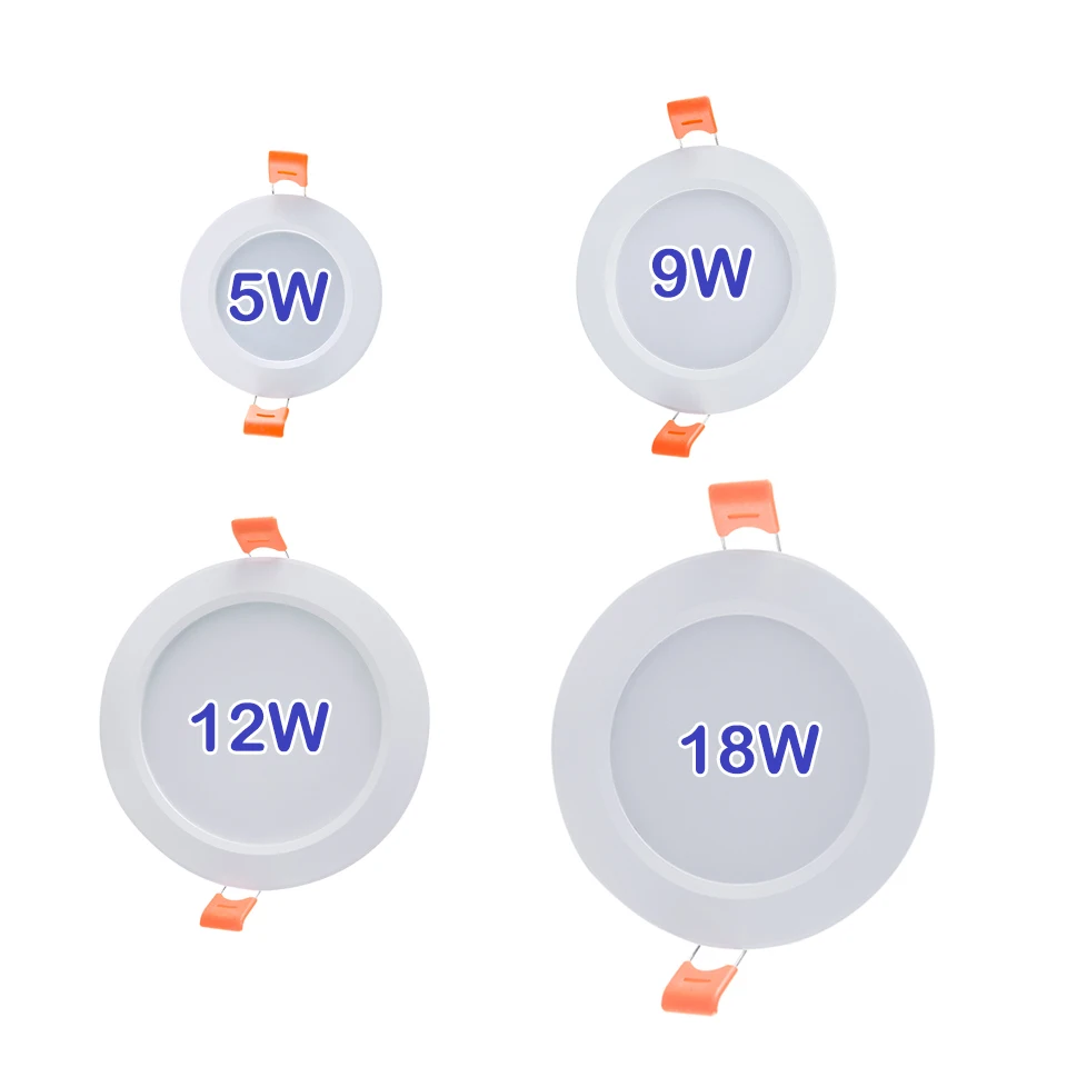 

LED Super Bright Downlight Recessed LED Ceiling Downlight Cool Warm White Light 85-265V 5W 9W 12W 18W for Indoor LED Spotlight