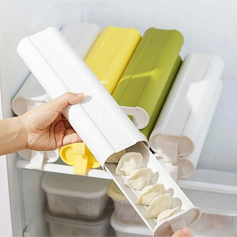 

Refrigerator Food-grade Frozen Fresh-keeping Box Stackable Wonton Dumpling Storage Box Reusable Jiao Zi Food Container With Lids