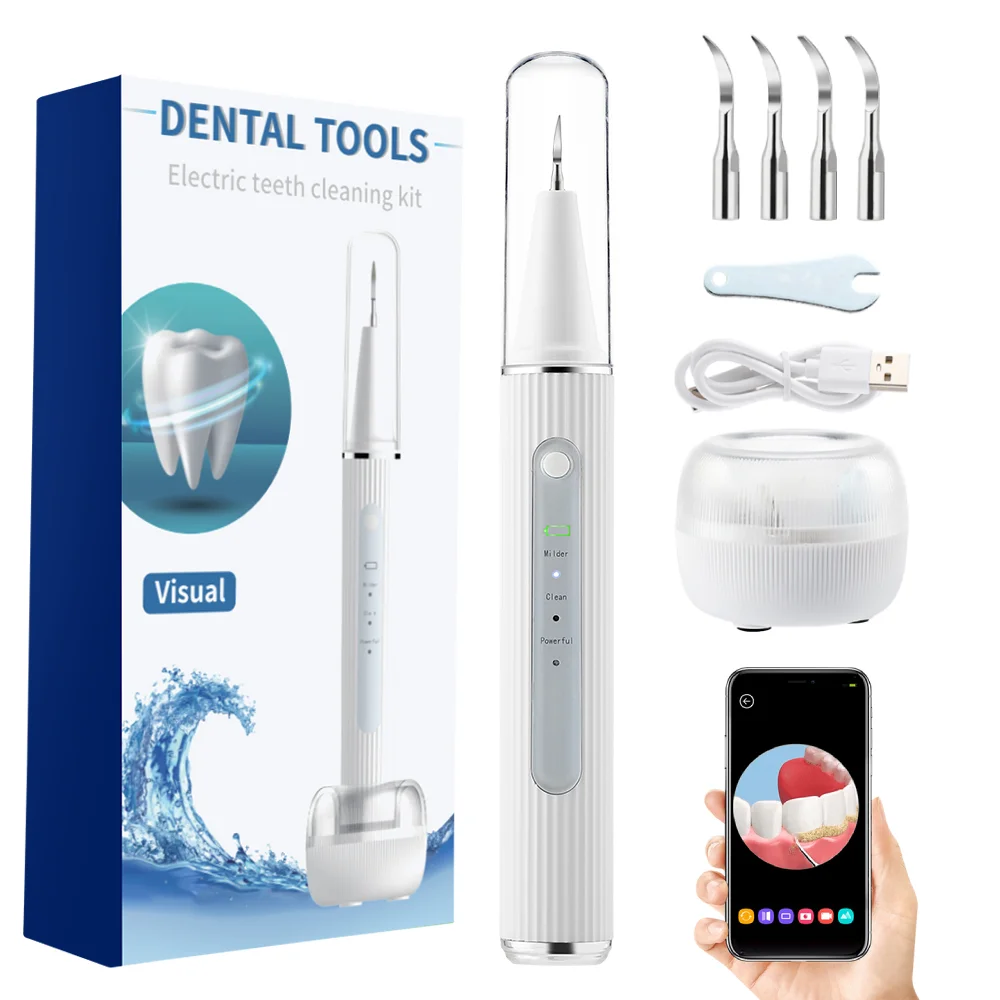 Визуальный ультразвуковой ирригатор для зубов, скалер 3 режима светодиодный электрический оральный средство от налета и зубного камня для отбеливания инструментов.
