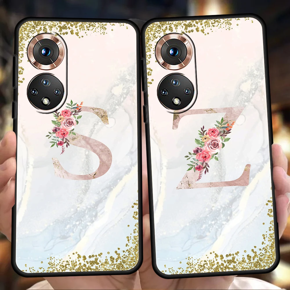 

Flowers Letter Phone Case for Honor 8A 9X Pro 50 10i 20i 10 20 20S 9 8A 8S 8X 7A 5.7inch 7X Pro Lite Shockproof Soft Cover Coque