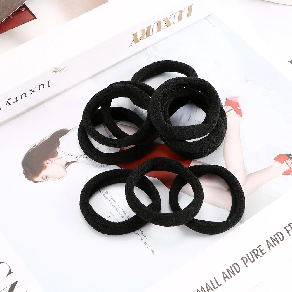

10PCS Diameter 4cm Hair For Women Hair Bands Elastic Seamless Link Rope Hair Accessories Headdress Hair Ties